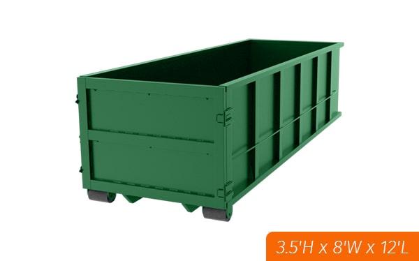 10 yard dumpsters are available for short-term rental